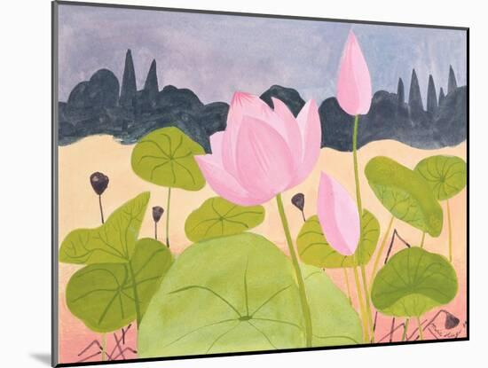 Lotus in the Garrigue, 1984-Marie Hugo-Mounted Giclee Print