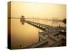 Lotus Lake, Nine Cornered Bridge and Wuli Pagoda, Dawn, Sunrise, Kaohsiung, Taiwan-Steve Vidler-Stretched Canvas