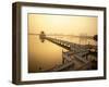 Lotus Lake, Nine Cornered Bridge and Wuli Pagoda, Dawn, Sunrise, Kaohsiung, Taiwan-Steve Vidler-Framed Photographic Print