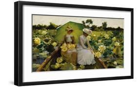 Lotus Lilies-Charles Courtney Curran-Framed Premium Giclee Print