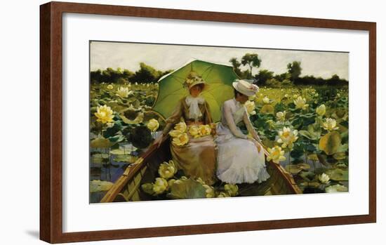 Lotus Lilies-Charles Courtney Curran-Framed Premium Giclee Print