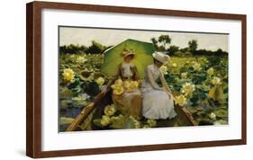 Lotus Lilies-Charles Courtney Curran-Framed Premium Giclee Print