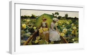 Lotus Lilies-Charles Courtney Curran-Framed Premium Giclee Print