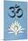 Lotus Meditation AUM Blue Plastic Sign-null-Mounted Art Print