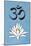 Lotus Meditation AUM Blue-null-Mounted Poster