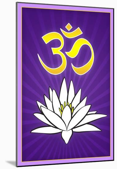 Lotus Meditation AUM-null-Mounted Poster