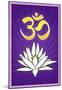 Lotus Meditation AUM-null-Mounted Poster