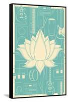 Lotus Music-null-Framed Stretched Canvas