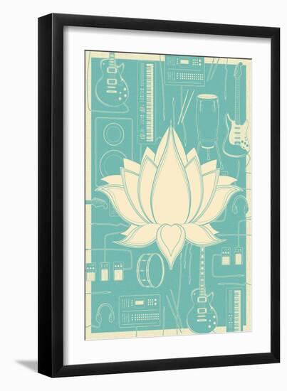 Lotus Music-null-Framed Premium Giclee Print