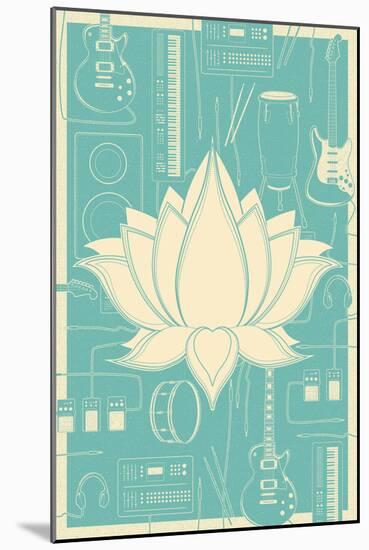 Lotus Music-null-Mounted Premium Giclee Print