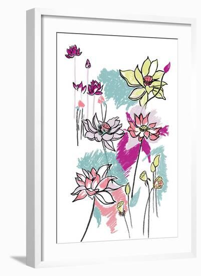 Lotus Pastel-null-Framed Giclee Print