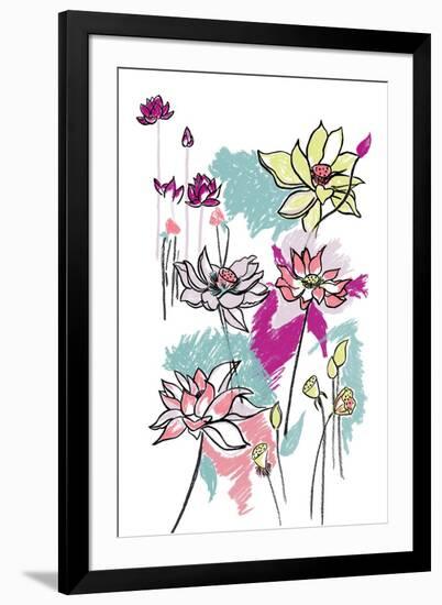 Lotus Pastel-null-Framed Giclee Print