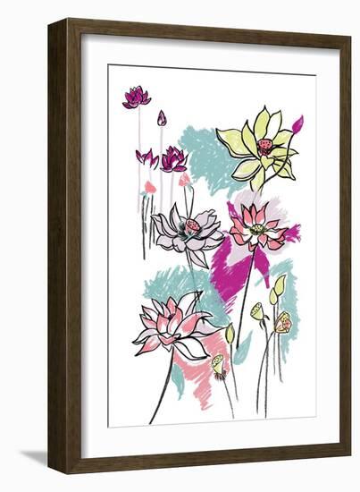 Lotus Pastel-null-Framed Giclee Print