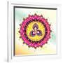 Lotus Pattern-ssalkk-Framed Art Print