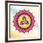 Lotus Pattern-ssalkk-Framed Art Print