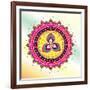 Lotus Pattern-ssalkk-Framed Art Print