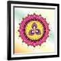 Lotus Pattern-ssalkk-Framed Art Print