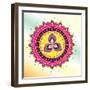 Lotus Pattern-ssalkk-Framed Art Print