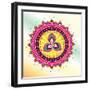 Lotus Pattern-ssalkk-Framed Art Print