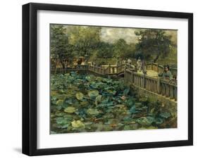 Lotus Pond, Shiba, Tokyo, 1886-Theodore Wores-Framed Giclee Print