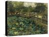 Lotus Pond, Shiba, Tokyo, 1886-Theodore Wores-Stretched Canvas