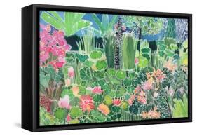 Lotus Pond, Ubud, Bali, 1997-Hilary Simon-Framed Stretched Canvas