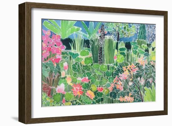 Lotus Pond, Ubud, Bali, 1997-Hilary Simon-Framed Giclee Print