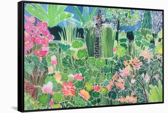 Lotus Pond, Ubud, Bali, 1997-Hilary Simon-Framed Stretched Canvas