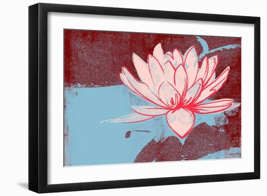 Lotus Pop (Blue)-null-Framed Premium Giclee Print