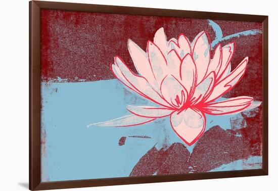 Lotus Pop (Blue)-null-Framed Art Print