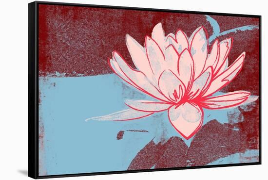 Lotus Pop (Blue)-null-Framed Stretched Canvas