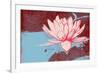 Lotus Pop (Blue)-null-Framed Art Print