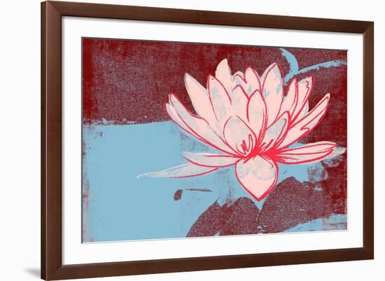 Lotus Pop (Blue)-null-Framed Art Print