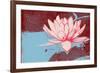 Lotus Pop (Blue)-null-Framed Art Print