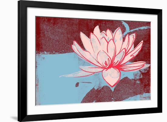 Lotus Pop (Blue)-null-Framed Art Print