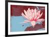 Lotus Pop (Blue)-null-Framed Art Print