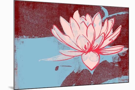 Lotus Pop (Blue)-null-Mounted Art Print