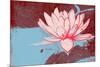 Lotus Pop (Blue)-null-Mounted Art Print