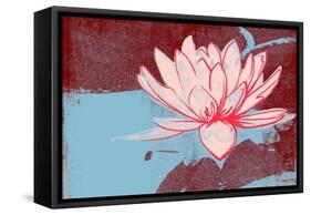 Lotus Pop (Blue)-null-Framed Stretched Canvas