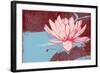 Lotus Pop (Blue)-null-Framed Art Print