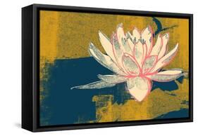 Lotus Pop (Mustard)-null-Framed Stretched Canvas