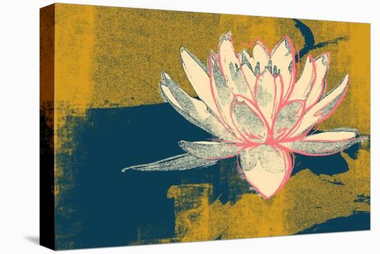 Lotus Pop (Mustard)-null-Stretched Canvas