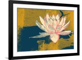 Lotus Pop (Mustard)-null-Framed Art Print