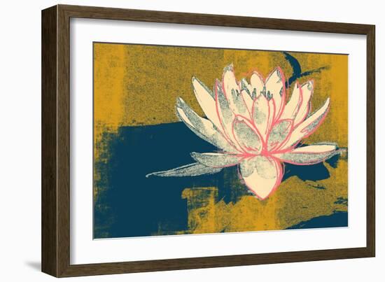 Lotus Pop (Mustard)-null-Framed Art Print