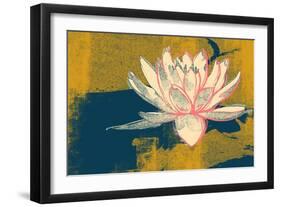 Lotus Pop (Mustard)-null-Framed Art Print