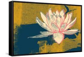 Lotus Pop (Mustard)-null-Framed Stretched Canvas