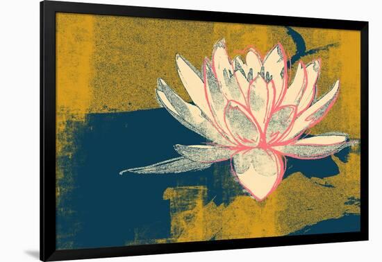 Lotus Pop (Mustard)-null-Framed Art Print