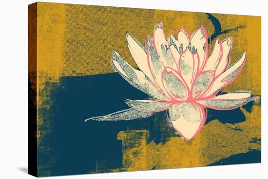 Lotus Pop (Mustard)-null-Stretched Canvas