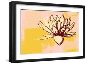 Lotus Pop (Yellow)-null-Framed Art Print