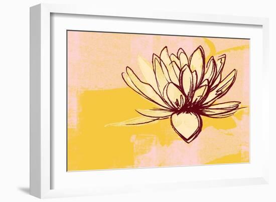 Lotus Pop (Yellow)-null-Framed Art Print